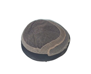 Los Angeles Human Hair <b>Toupee</b> Wig for Men with Indian Remy and Non-Remy Hair Patches - Product Image 2