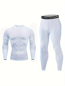 Running Tights Fitness Compression Suit Customized Men's Quick-drying Leisure Adults for Men Autumn Sports Fitness Yoga Sets Men - Product Image 1