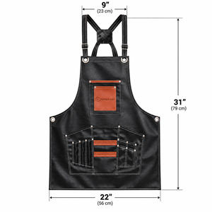 Tablier en toile sans manches avec plusieurs poches pour barbiers et toilettage d'animaux – Classique, réutilisable, tissé, pour usage quotidien - Product Image 6