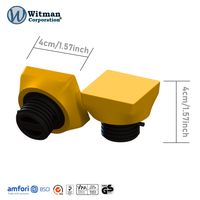 Marteau de chantier Getta Tools SH30-42-52 avec tête carrée de 43 mm, diamètre de face 62 g, haute résistance à l'usure, avec capuchon jaune en nylon rigide remplaçable, modèle Shore D 49-65