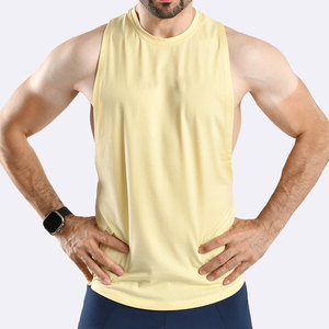 Heavyweight Factory Price 240 Gsm Bulk Manufacturer Tank Top Curved Hem 100% Cotton <b>Stringer</b> Cut Out Sleeveless Muscle Fit - Product Image 6
