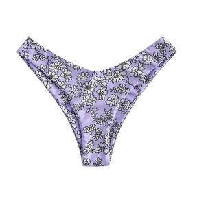 Ensemble de bikini brésilien taille haute 2 pièces pour femmes, maillot de bain personnalisé OEM avec imprimé, séchage rapide, anti-UV, vente en gros - Product Image 6