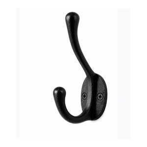 Heavy-duty wall mounted <b>hook</b> <b>Black</b> metal clothing <b>hook</b> Rustic style single <b>hook</b> Rustic cast iron <b>hook</b> - Product Image 3