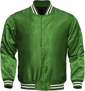 Veste de baseball en satin haut de gamme, sur mesure pour les équipes universitaires, les clubs étudiants, les sports scolaires et le streetwear - Product Image 1