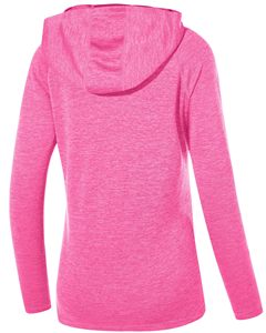 เสื้อฮู้ดดี้แขนยาวสีชมพูสำหรับผู้หญิง Cozy Fit Fishing Wear แบบสั่งทำพิเศษ เนื้อผ้าสีพื้น ระบายอากาศได้ดี UPF 50 เหมาะสำหรับกิจกรรมกลางแจ้ง - Product Image 4