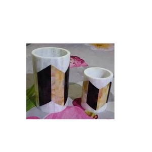 Soporte para bolígrafos de escritorio hecho a mano con incrustaciones de hueso y resina, con calendario, artesanía india de Barkah Star, ¡gran oferta! - Product Image 2