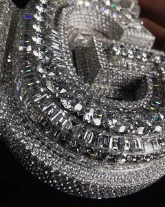 Iced Out VVS Moissanite Letter <b>Name</b> Pendant 925 Silver Hip Hop Cuban Link <b>Chain</b> Luxury Charms Luxury Party Wear Jewelry For Men - Product Image 5