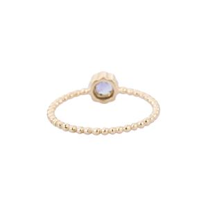 Superventas, anillo de banda trenzada de oro amarillo sólido de 14 quilates, ajuste de bisel de piedras preciosas de tanzanita Natural, joyería de moda para mujer, boda - Product Image 4