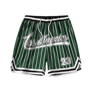 Shorts de sport unisexes en polyester et élasthanne à imprimé numérique, respirants, séchage rapide, écologiques, avec cordon de serrage, motif géométrique - Product Image 2