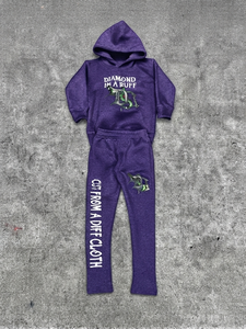 High Quality Pink Hooded Tracksuit Set Full Length Cotton Sweatshirt <b>Pants</b> With DTG Print Casual Autumn Wear <b>Sweat</b> Suits <b>For</b> <b>Men</b> - Product Image 3