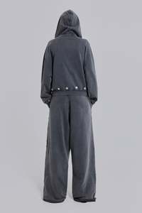 Ensemble de survêtement délavé personnalisé pour femme – Sweat à capuche et pantalon de jogging tendance, respirant et de qualité supérieure – Vêtements décontractés pour femme - Product Image 3