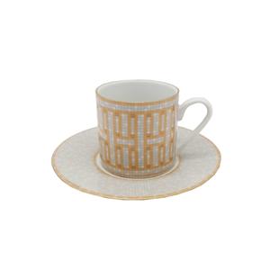 Set di 6 tazze arancioni con motivo a mosaico - Product Image 2
