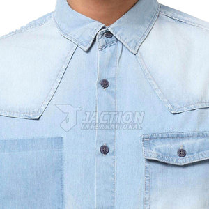 ผู้ผลิตจากปากีสถาน เสื้อเชิ้ตยีนส์ผู้ชายคุณภาพสูง ขายดี ดีไซน์ใหม่ เสื้อเชิ้ตยีนส์ผู้ชาย - Product Image 5