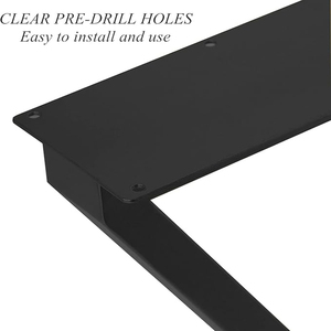 Pieds de table en métal industriels, lot de 2, utilisations multiples pour table à manger, table basse, capacité de charge de 1000 lb, EDPTBL001 - Product Image 5