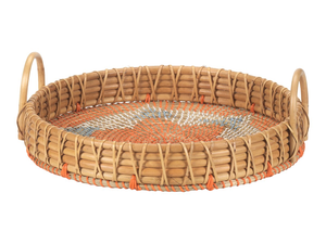 Plateau rond en rotin, artisanat tissé, plateau de service pour la maison et les restaurants, plateau alimentaire en rotin fabriqué par King Craft Viet - Product Image 4