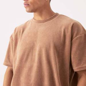 Ensemble décontracté d'été pour homme, deux pièces, t-shirt à col rond à manches courtes, short uni en coton éponge respirant - Product Image 6