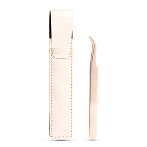 Pince à cils en acier inoxydable haute précision, antistatique et durable, emballée en pochette, prix de gros, marque privée - Product Image 1