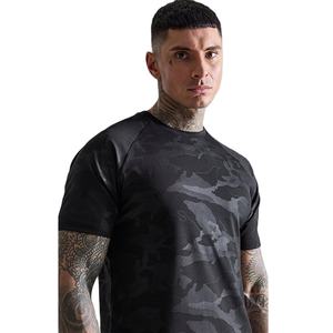 Camiseta Deportiva para Hombre, Diseño Moderno con Estampado de Camuflaje, Corte Ajustado, Cuello Redondo, Gran Venta - Product Image 4