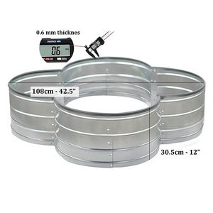 Cama de maceta de jardín elevada de acero galvanizado con recubrimiento en polvo en forma de trébol-Hogar y exterior para plantas, verduras y flores - Product Image 5