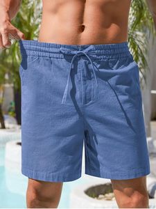 Shorts décontractés d'été pour hommes, respirants et à séchage rapide, avec logo personnalisé sur le devant, 100 % polyester, fermeture à cordon de serrage - Product Image 5