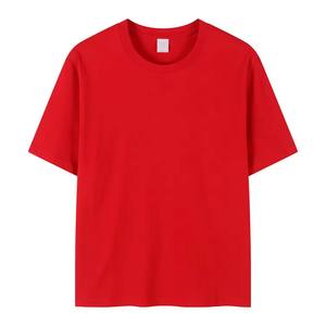 Camiseta de algodón de manga corta con cuello redondo para hombre, color sólido, sencilla, holgada, informal, en oferta, camiseta tipo pullover para hombre - Product Image 1