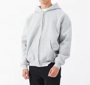 Sweat-shirt à capuche zippé personnalisé OEM avec logo brodé, 100 % coton French Terry, pour homme, collection 2026 - Product Image 2
