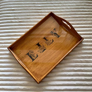 Plateau en bois imprimé haute définition, plateau en bois imprimé aux couleurs vives pour la décoration intérieure, accessoire de service en gros - Product Image 1