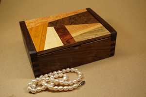 Retro Custom Wooden Jewelry Box Eco-friendly Nature Black Walnut Double Layer Jewelry <b>Storage</b> Box Ring Watch Organizer Box - Product Image 6
