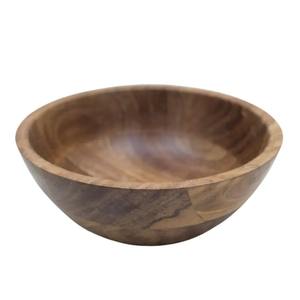 Nouvelle forme, bol rond en bois d'acacia véritable, bols de cuisine, bols à dîner, bol en bois élégant antique, bol en bois écologique, bols de service pour salade - Product Image 3