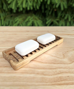 Porte-savon en bois fait main sur mesure |   Porte-savon de salle de bain en bois naturel avec fentes de drainage et finition durable - Product Image 4