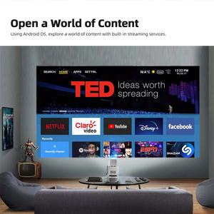 Nuevo Proyector Inteligente para Cine en Casa A005 Pro 2 en 1, Android, 4K Nativo, 1080P, Inalámbrico, Altavoz de 20W, Proyección de Video de 360 Grados - Product Image 3