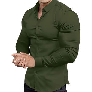 Camisa de Vestir Formal para Hombre, Uniforme Corporativo, 100% Algodón Twill, Corte Slim Fit, Ropa de Oficina, Pedido al por Mayor, Proveedor de Fábrica OEM - Product Image 1