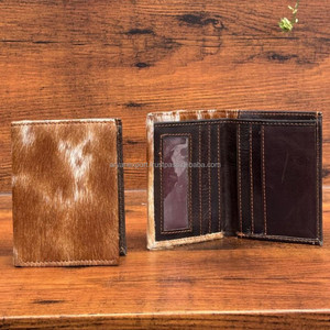 Vente en gros de portefeuille en cuir personnalisé de haute qualité porte-cartes de crédit à deux volets RFID porte-cartes en cuir véritable porte-monnaie pour unisexe - Product Image 4