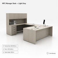 Table de direction de bureau MFC de taille standard, style élégant et simplicité, bureau de direction
