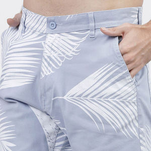 Quick Dry Men Shorts Latest Design Casual Solid Colour 100% Cotton Beachwear Workout Knee Length <b>Elastic</b> Waist Shorts - Product Image 2