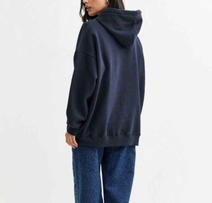 Vente chaude : Sweat-shirts à capuche pour femmes, coupe décontractée, épaules tombantes, brodés, couleur café, personnalisables, vente en gros, pour l'hiver, à prix d'usine bas - Product Image 2