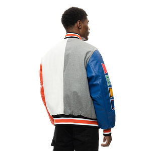 Veste bomber universitaire pour homme, design personnalisé, manches en cuir, broderie chenille, logo, veste universitaire pour garçons - Product Image 4