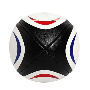 Ballon de rugby d'entraînement taille 5, tendance du moment, avec impression de logo personnalisé, grip en caoutchouc, pour les entraînements des clubs et les sports. - Product Image 4