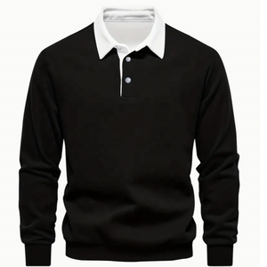 Chemise Homme Rouge à Manches Courtes Respirante Grande Taille en Tricot Polyester/Coton Couleur Unie Style Décontracté Col Blanc - Product Image 2