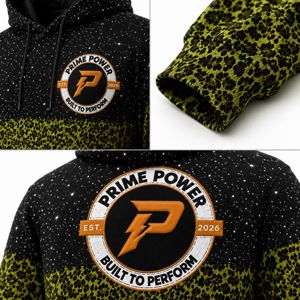 Sweat-shirt à capuche imprimé animal personnalisé pour homme, coupe oversize, olive et noir, streetwear, pull graphique, fournisseur direct d'usine 2026 - Product Image 4