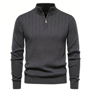 Sweat-shirts d'hiver pour hommes, best-sellers, surdimensionnés, à fermeture éclair 1/4, brodés, décontractés, confortables, 100% coton, de haute qualité - Product Image 1