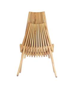 เก้าอี้พับทามาร่า โมเดิร์น ทำจากไม้สักแท้ พร้อมการตกแต่งแบบธรรมชาติ สำหรับใช้งานกลางแจ้งในวิลล่า สวนสาธารณะ และลานบ้าน - Product Image 4