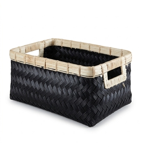 Recta Natural Color Woven Natural Fiber Eco-Friendly Space Saving <b>Rectangular</b> <b>Storage</b> <b>Basket</b> Home Decor Organizer - Product Image 1