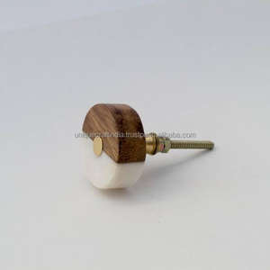 Pomos de armario redondos clásicos Vintage pomo de cajón de resina de madera perla para Comedor Cocina dormitorio baño Hotel sala de estar uso - Product Image 6