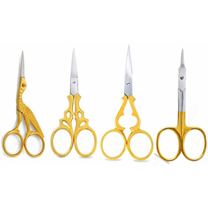 Tijeras para Uñas con Mango Chapado en Oro, Hoja Curva de Acero Inoxidable, Tijeras para Manicura y Cutículas, Venta Directa de Fábrica - Product Image 5