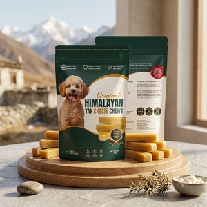 Friandises à mâcher au lait de yak de l'Himalaya de qualité supérieure, longue durée, pour chiens actifs, faites à la main, naturelles, pour des dents et des gencives saines et un soin quotidien des animaux de compagnie - Product Image 1