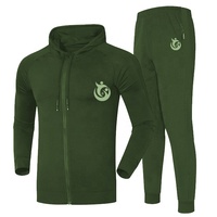 CARDIAC SPORTS Conjuntos Deportivos Personalizados para Hombre, Sudadera con Capucha y Cremallera, Pantalones de Felpa de Color Puro, Joggers Ecológicos y Transpirables