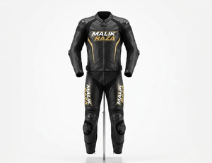 Combinaison de moto en cuir 2 pièces pour homme Malik Raza – Veste et pantalon respirants toutes saisons - Product Image 1