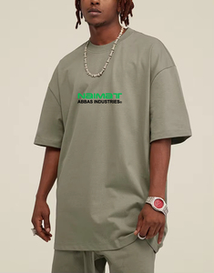 Naimat Abbas Industries เสื้อยืดผ้าฝ้ายแขนสั้นคอโอสไตล์สตรีทรัดรูป - Product Image 6