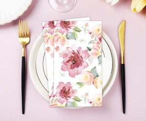 Serviettes de table jetables de haute qualité en pâte de bois vierge douce, 3 plis, absorbantes, 8 plis, pour Thanksgiving et Noël - Product Image 1